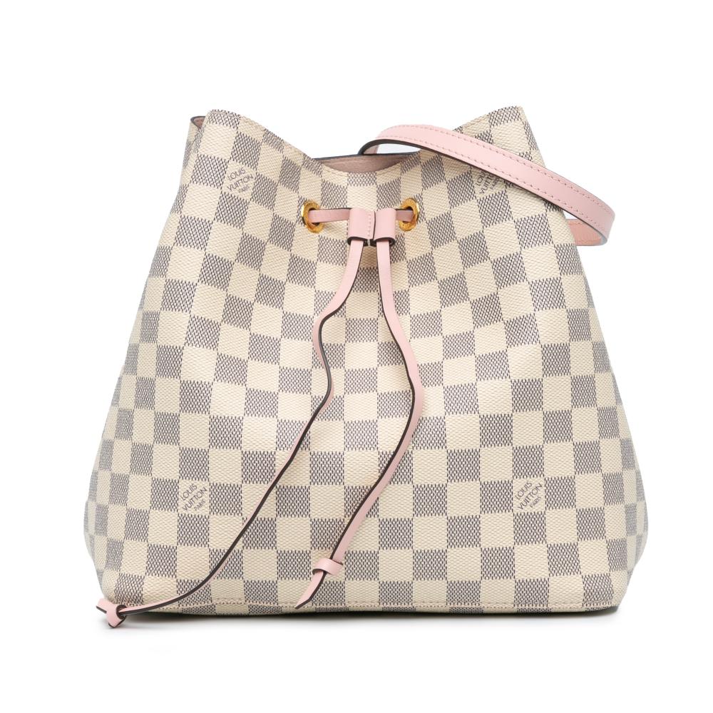 Louis Vuitton B Louis Vuitton White with Pink Damier Canvas Canvas Damier Azur Neonoe MM France