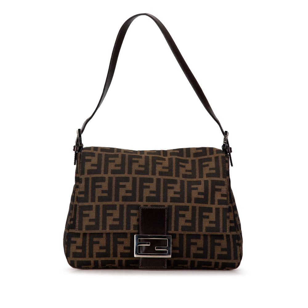 Fendi B Fendi Brown Canvas Fabric Zucca Mamma Forever Italy