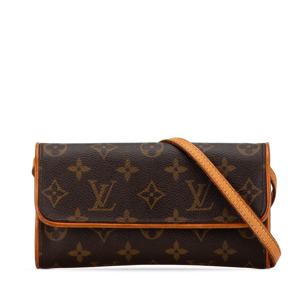 Louis Vuitton B Louis Vuitton Brown Monogram Canvas Canvas Monogram Pochette Twin PM United States