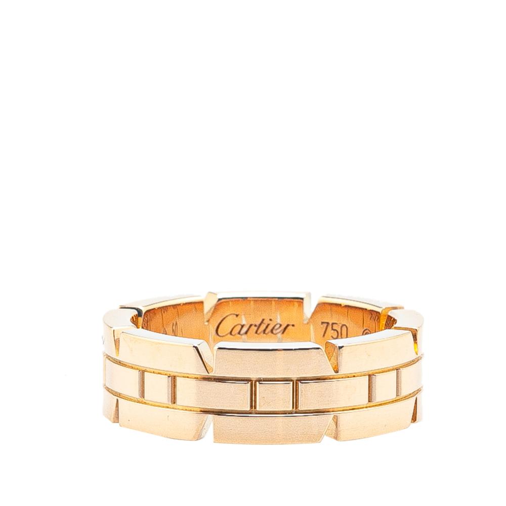 Cartier B Cartier Gold Rose Gold Metal 18K Tank Francaise Ring United States