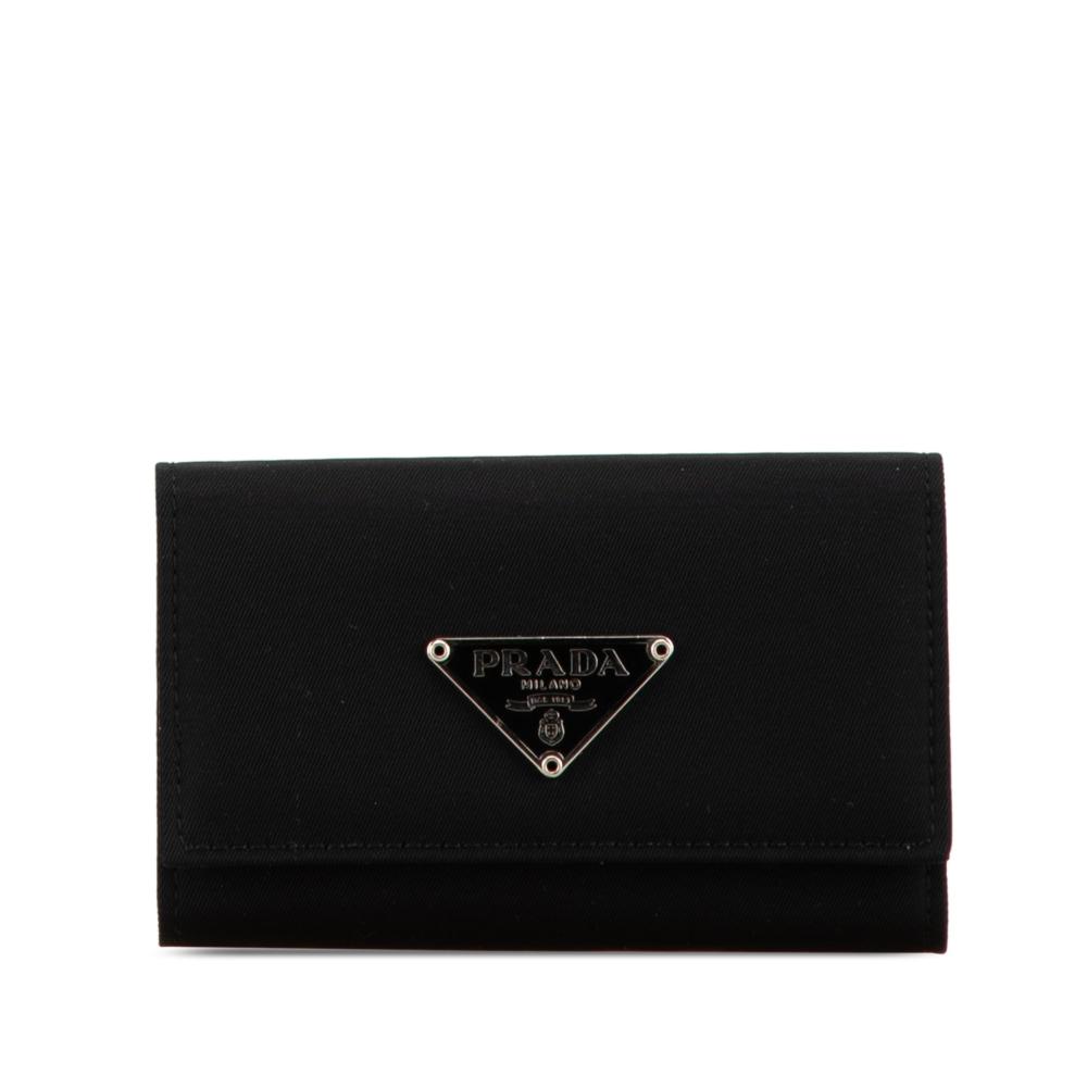 Prada Black store Key Wallet