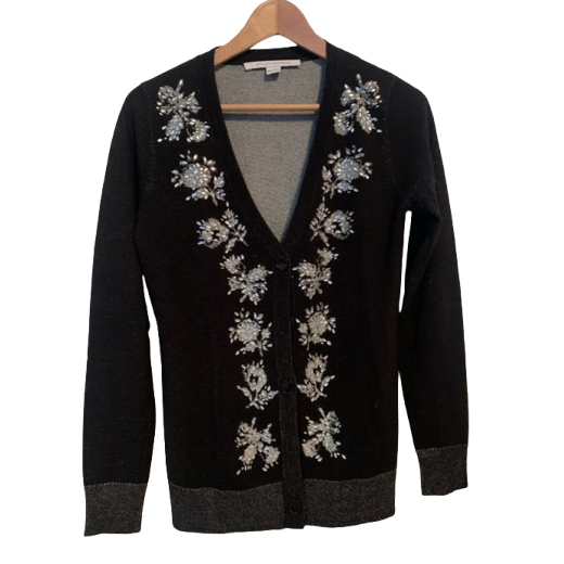 Diane von Furstenberg Cardigan noir avec strass