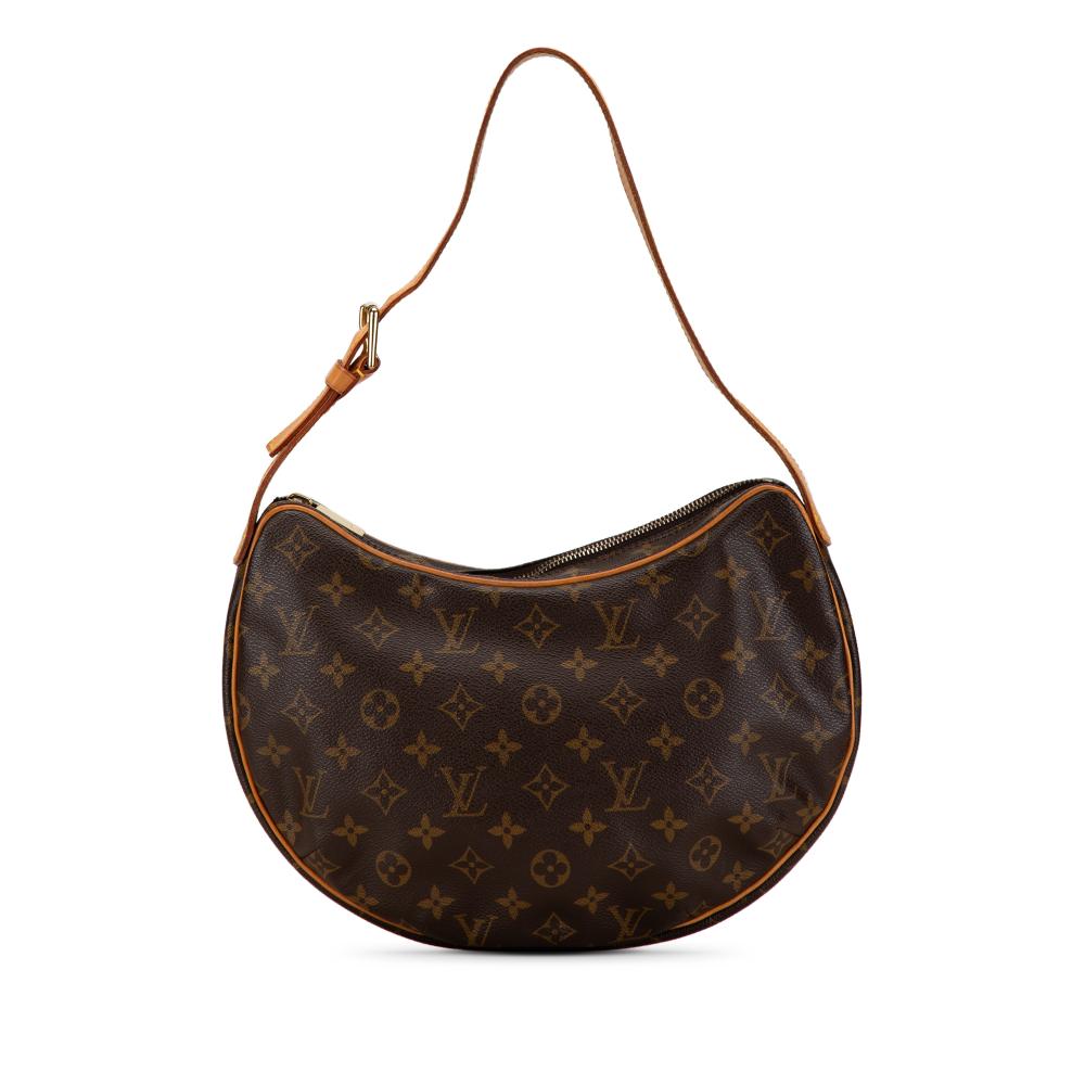 Louis Vuitton B Louis Vuitton Brown Monogram Canvas Canvas Monogram Croissant MM France