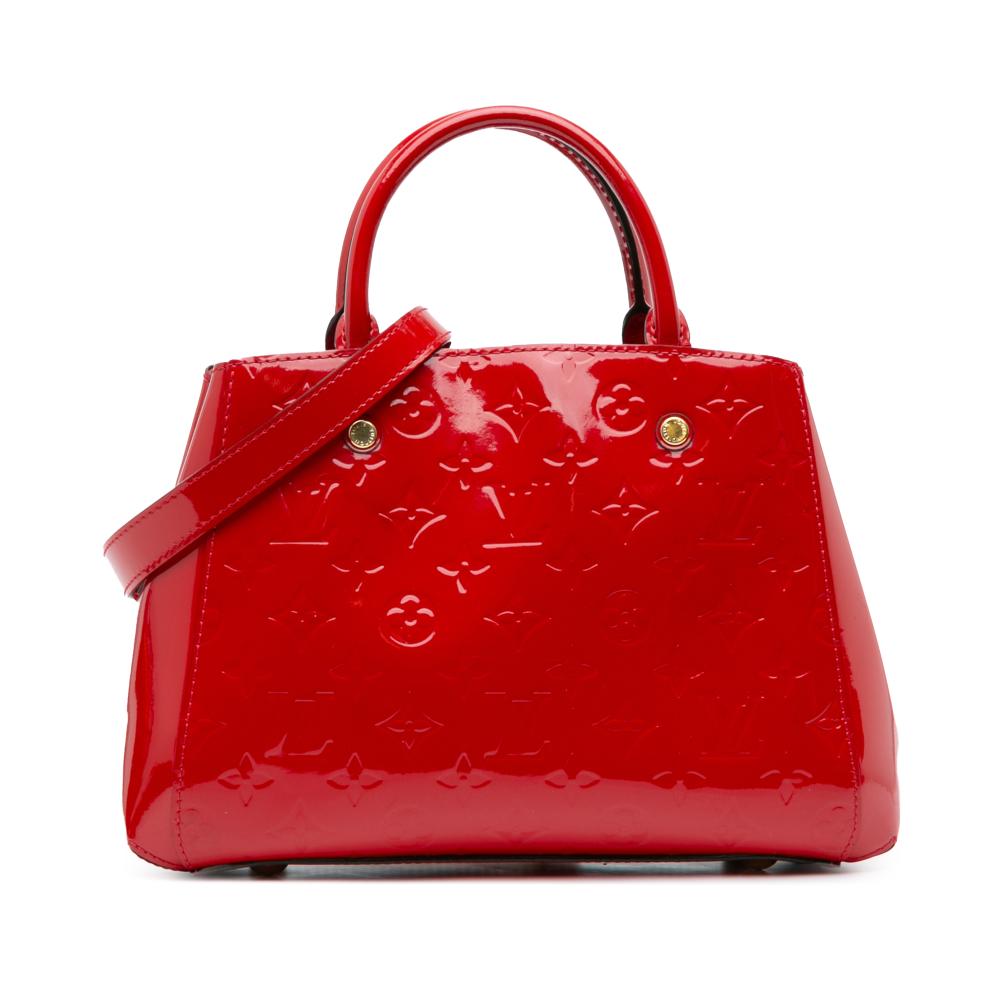 Louis Vuitton B Louis Vuitton Red Vernis Leather Leather Monogram Vernis Montaigne BB Spain