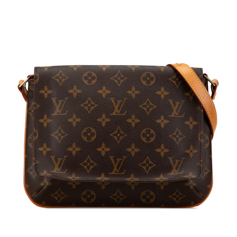 Louis Vuitton B Louis Vuitton Brown Monogram Canvas Canvas Monogram Musette Tango Short Strap United States