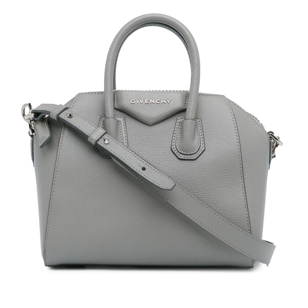 Givenchy AB Givenchy Gray Calf Leather Mini skin Antigona Satchel Italy