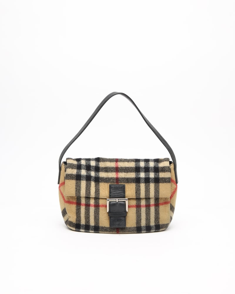 Burberry Tweed Flap Bag