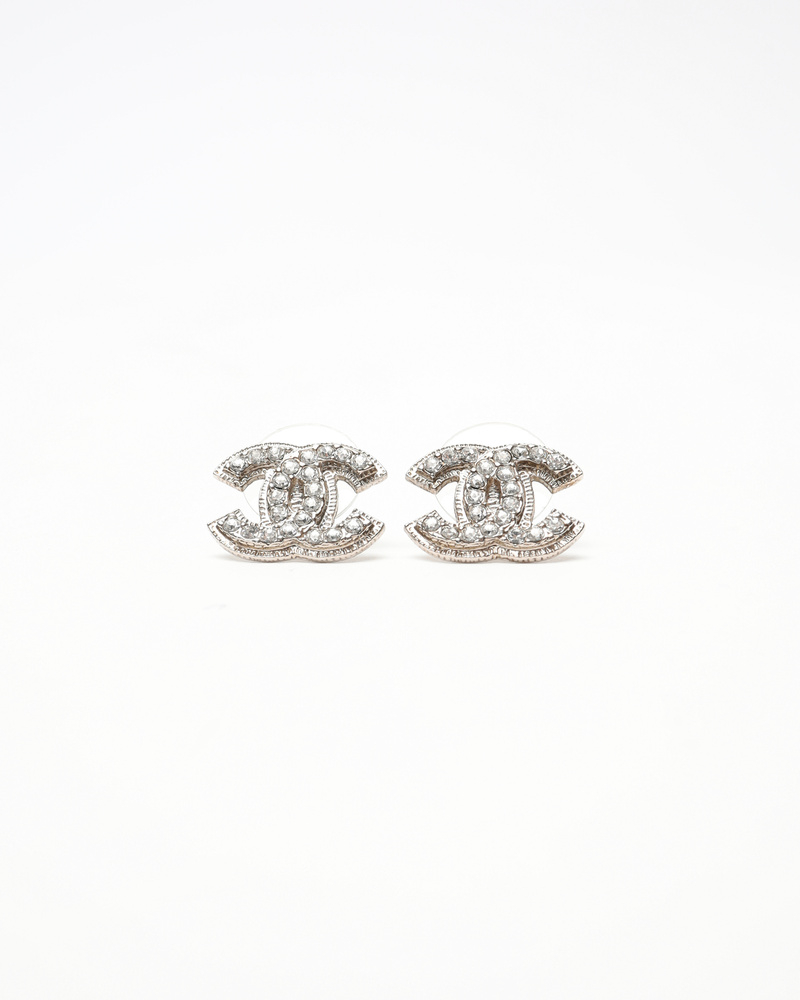 Chanel Coco Mark Rhinestone Earrings