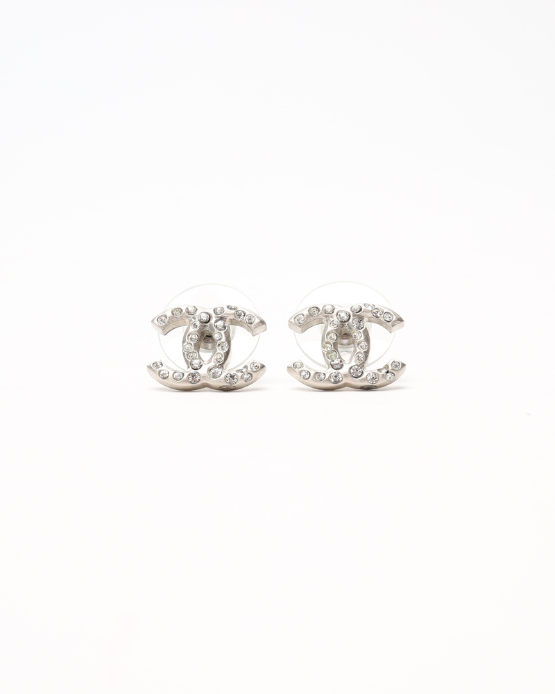 Chanel Coco Mark Rhinestone Earrings