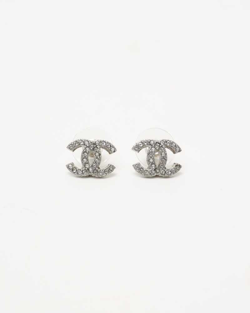 Chanel CC Rhinestone Earrings