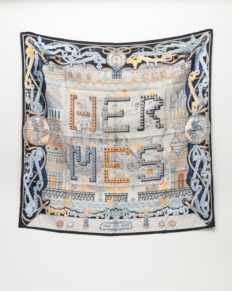 Hermès HERMÈS Carré 90 Super Silk Quest Scarf