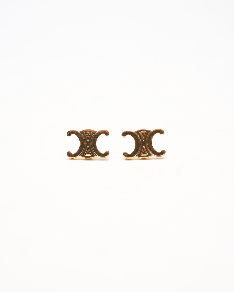 Celine Triomphe Gold-toned Earrings