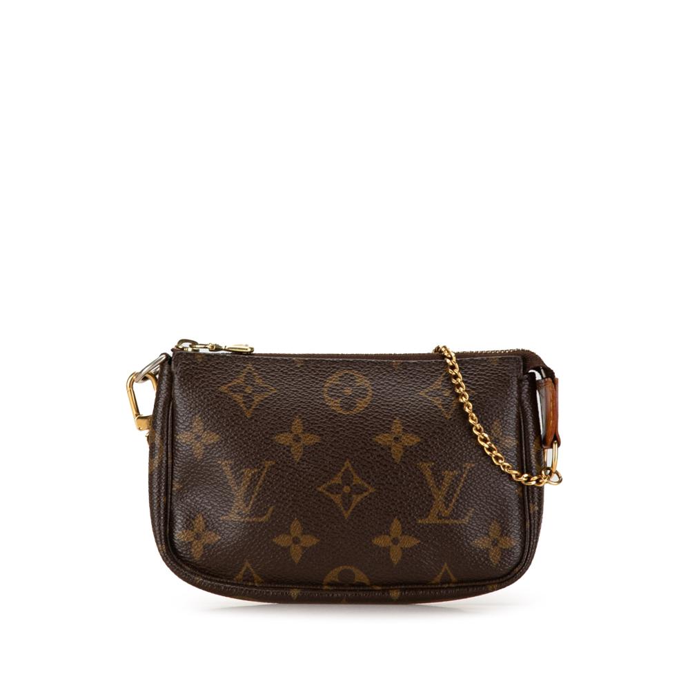 Louis Vuitton B Louis Vuitton Brown Monogram Canvas Canvas Monogram Mini Pochette Accessoires France