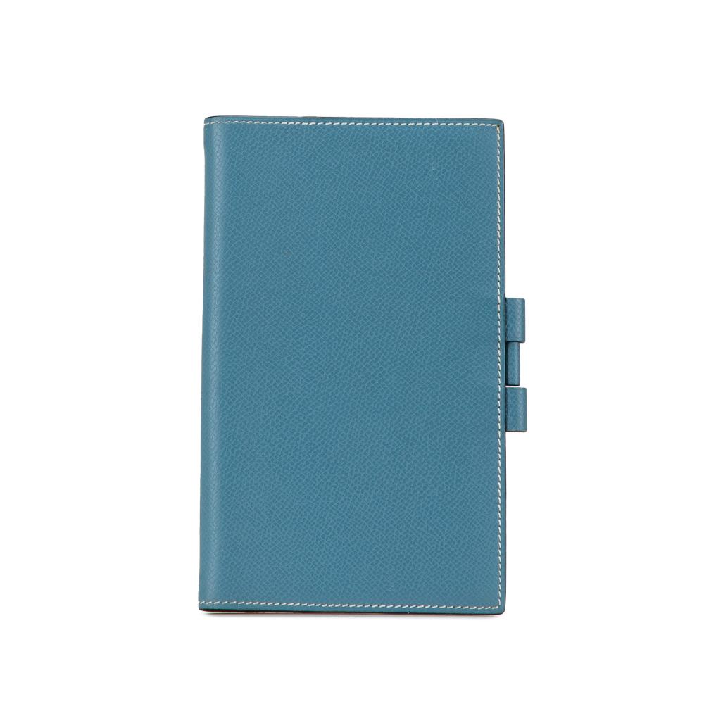 Hermès B Hermès Blue Calf Leather Epsom Vision Agenda Cover France