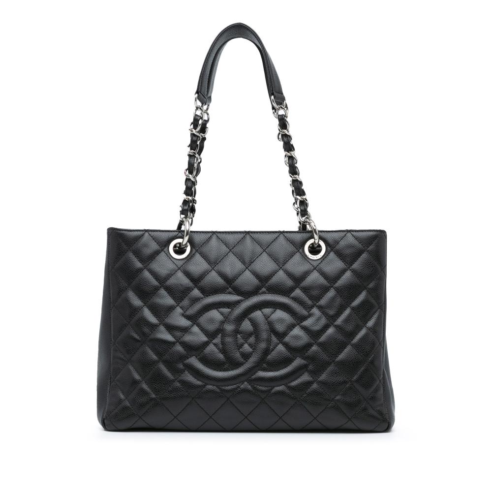 Chanel AB Chanel Black Caviar Leather Leather Caviar Grand Shopping Tote Italy