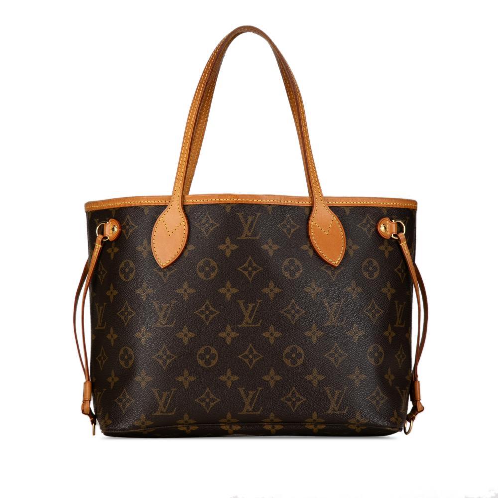 Louis Vuitton B Louis Vuitton Brown Monogram Canvas Canvas Monogram Neverfull PM Italy