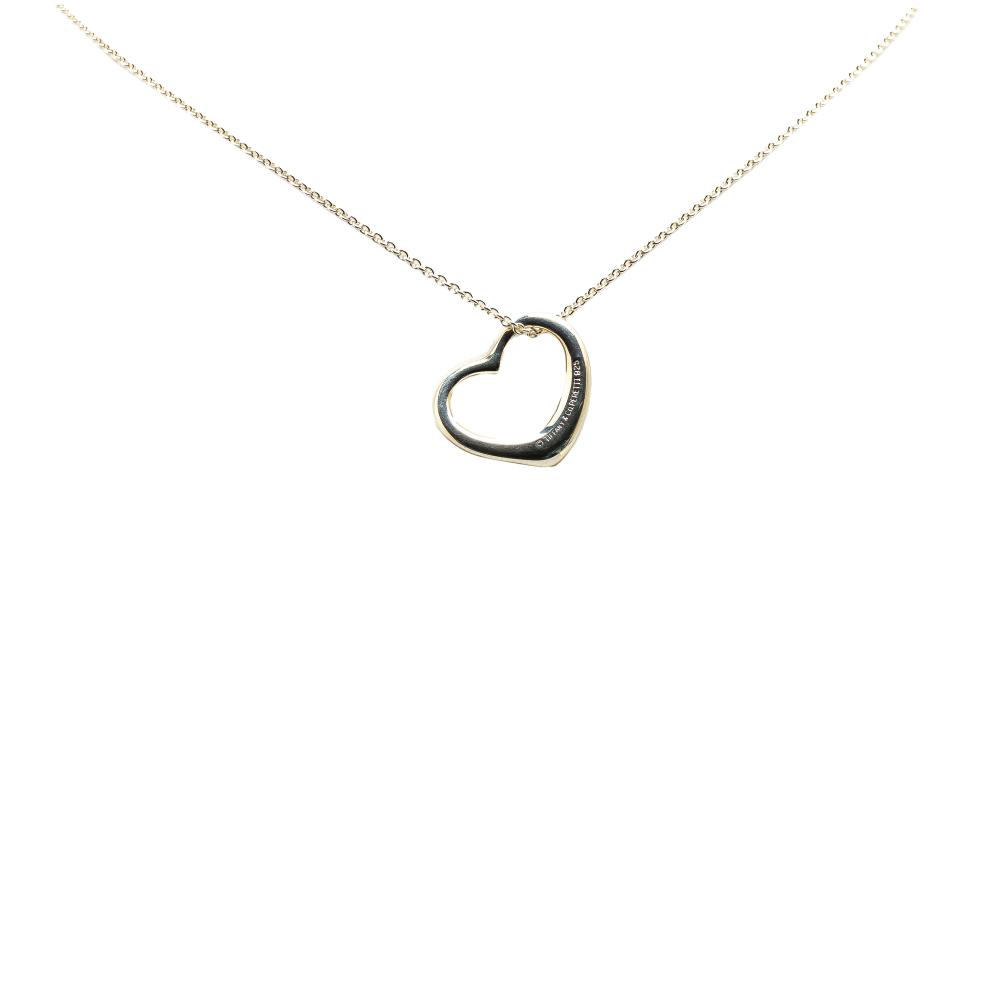 Tiffany & Co Tiffany Silver Elsa Peretti Sterling Silver Open Heart Pendant Necklace United States