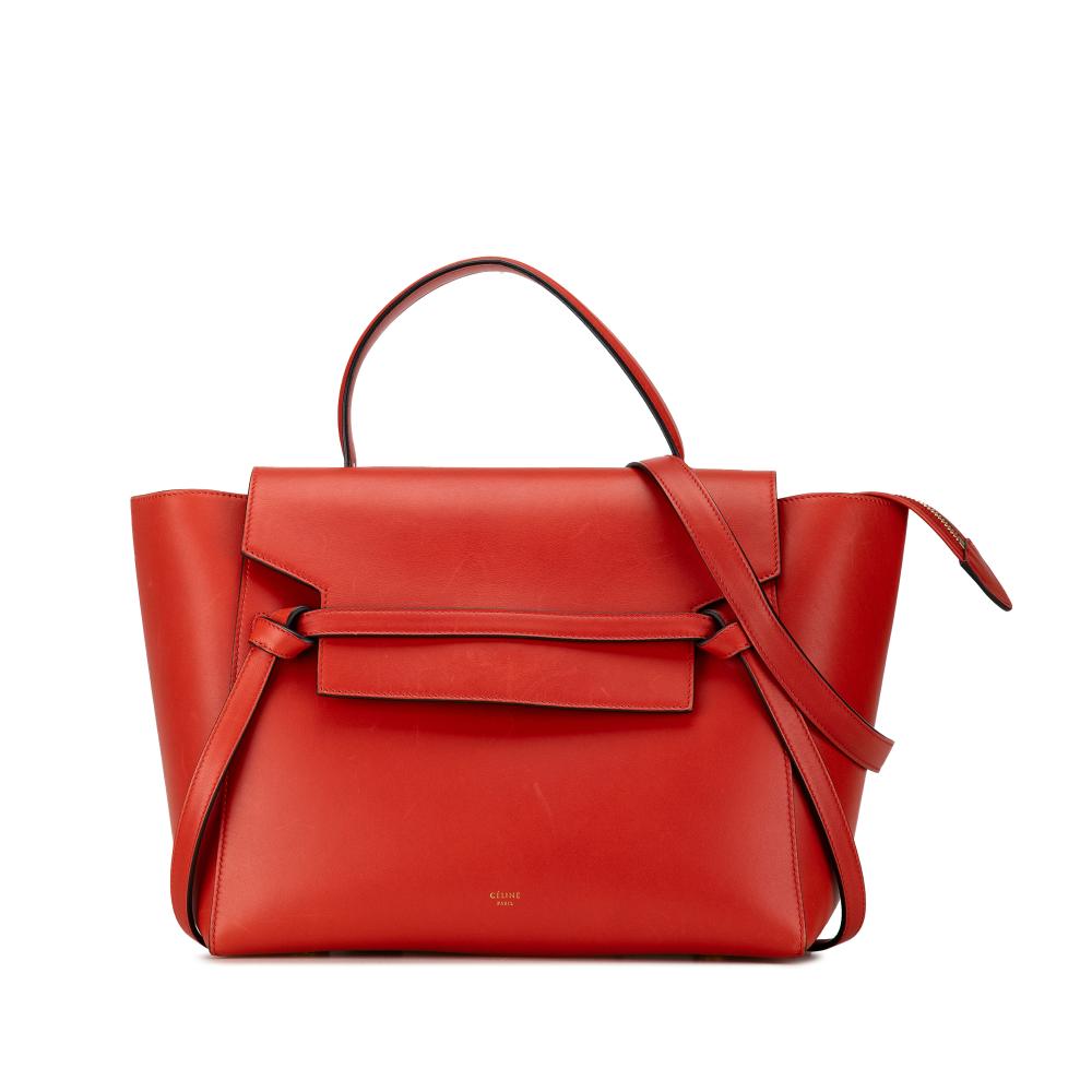 Celine B Celine Red Calf Leather Mini Belt Bag Italy