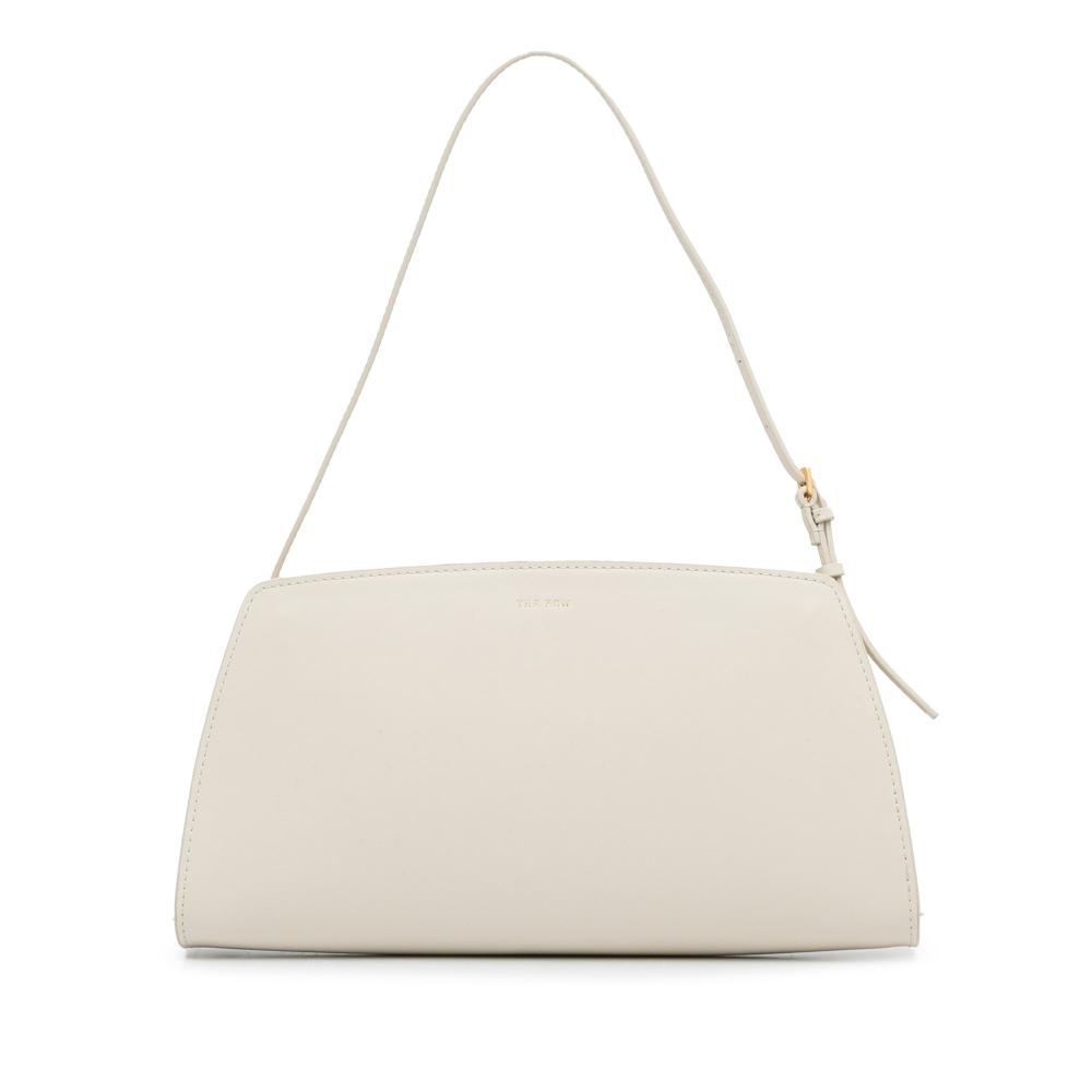 The Row AB The Row White Calf Leather Dalia Shoulder Bag Italy