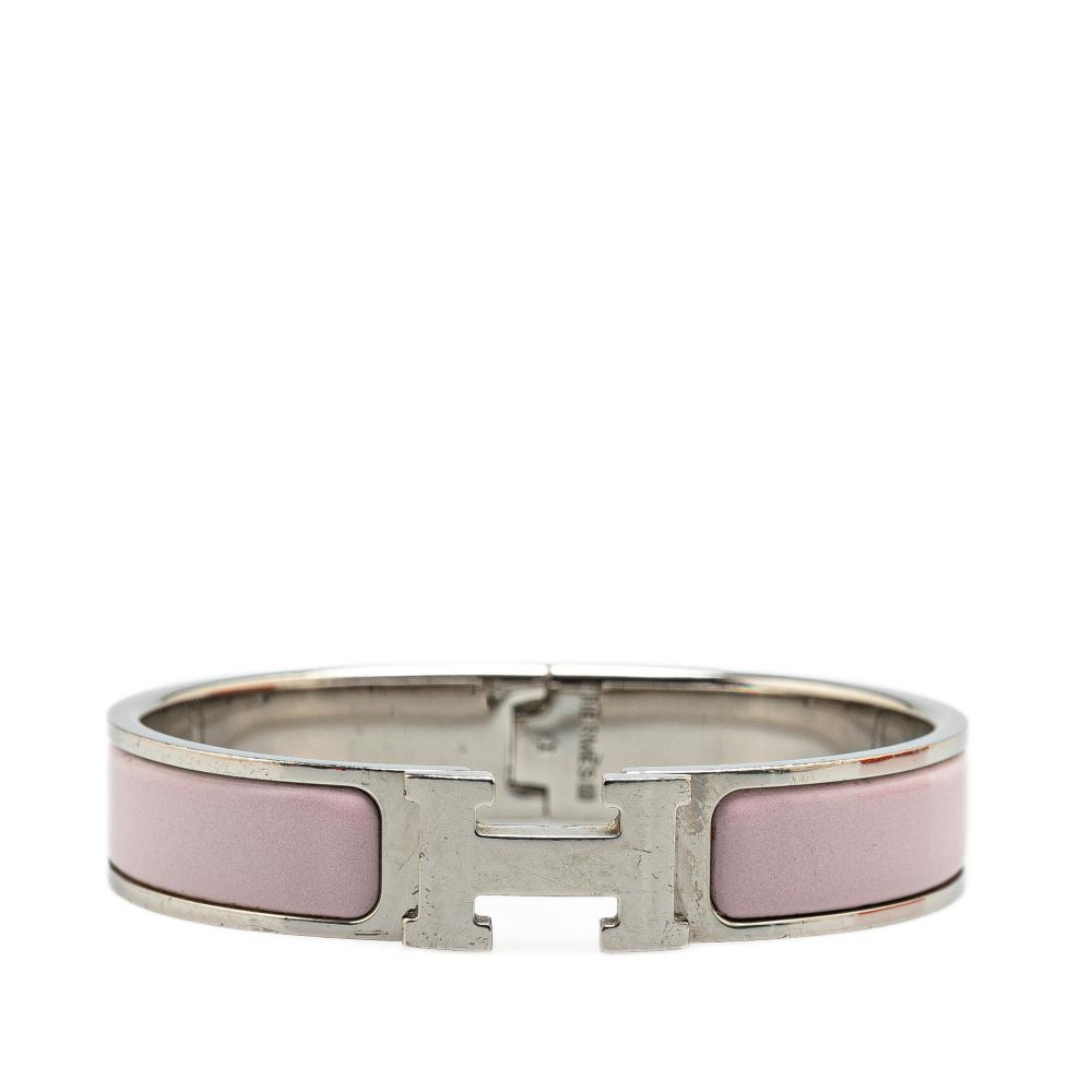 Hermès B Hermès Pink Light Pink Enamel Other Narrow Clic H Bracelet France