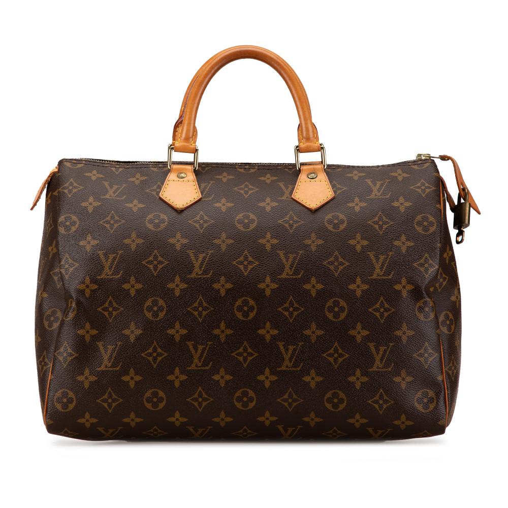 Louis Vuitton B Louis Vuitton Brown Monogram Canvas Canvas Monogram Speedy 35 France