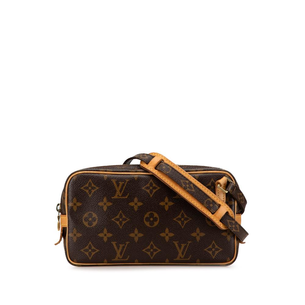 Louis Vuitton B Louis Vuitton Brown Monogram Canvas Canvas Monogram Pochette Marly Bandouliere France