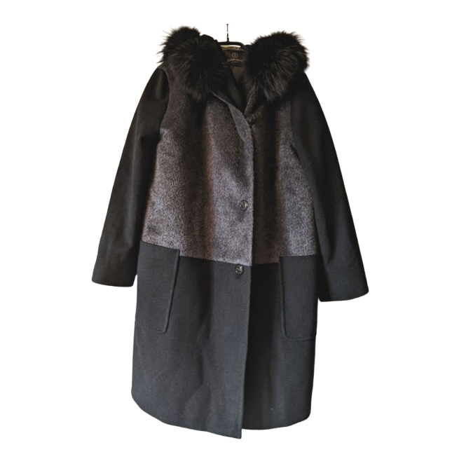 Agnona Manteau alpaga-laine-renard 44