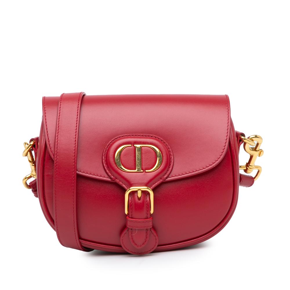 Christian Dior B Dior Red Calf Leather Small Bobby Crossbody Italy