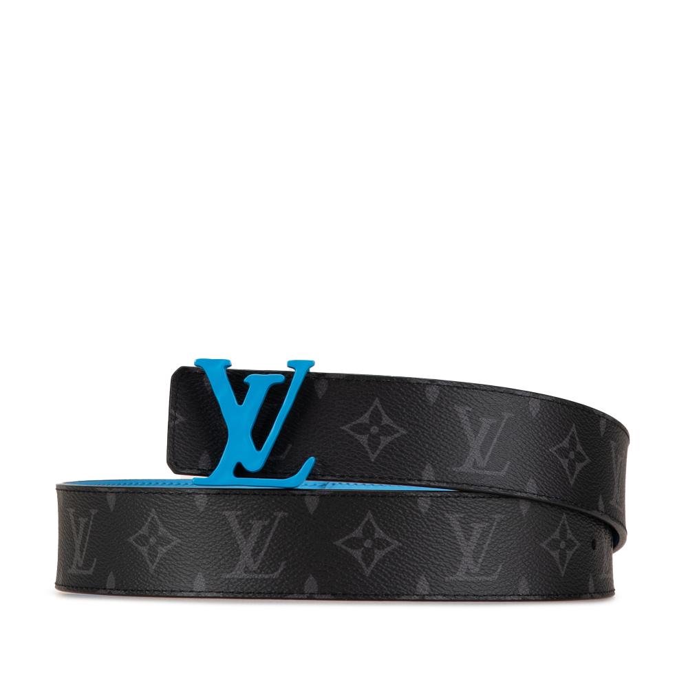 Louis Vuitton B Louis Vuitton Black Monogram Canvas Canvas Monogram Eclipse LV Initiales Reversible Belt Spain