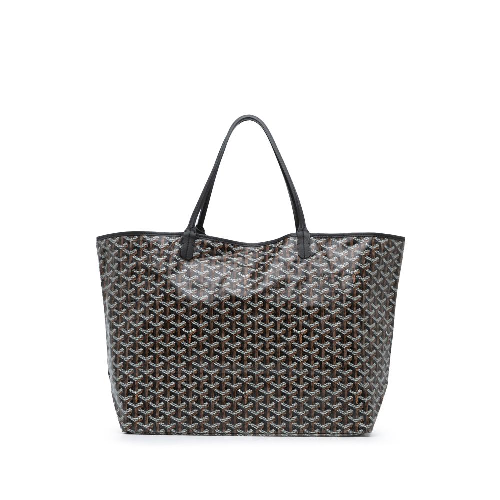 Goyard AB Goyard Black Coated Canvas Fabric Goyardine Saint Louis GM France