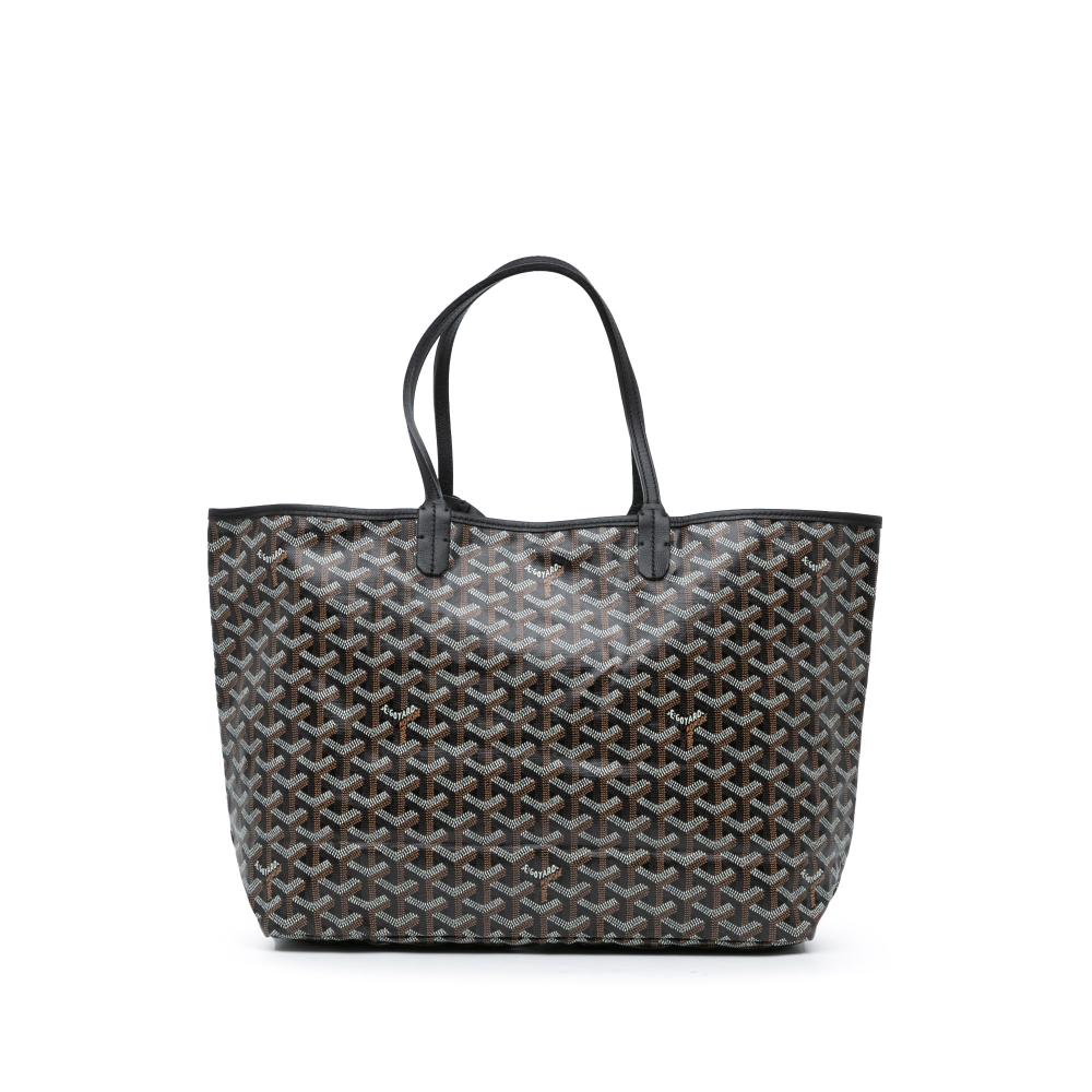 Goyard AB Goyard Black Coated Canvas Fabric Goyardine Saint Louis PM France