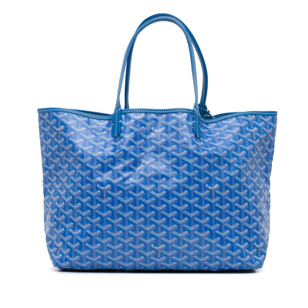 Goyard AB Goyard Blue Coated Canvas Fabric Goyardine Saint Louis PM France