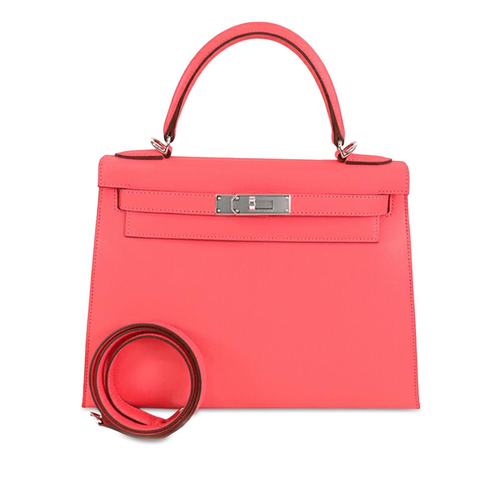 Hermès AB Hermès Pink Calf Leather Epsom Kelly II Sellier 28 France