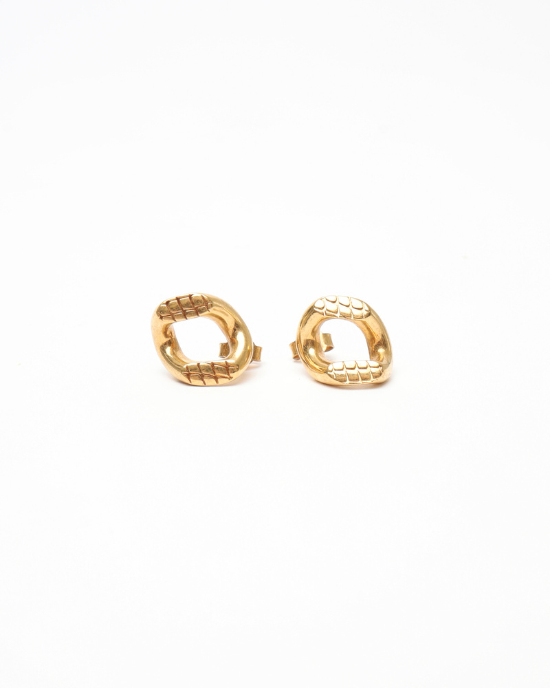 Celine Link Stud Earrings