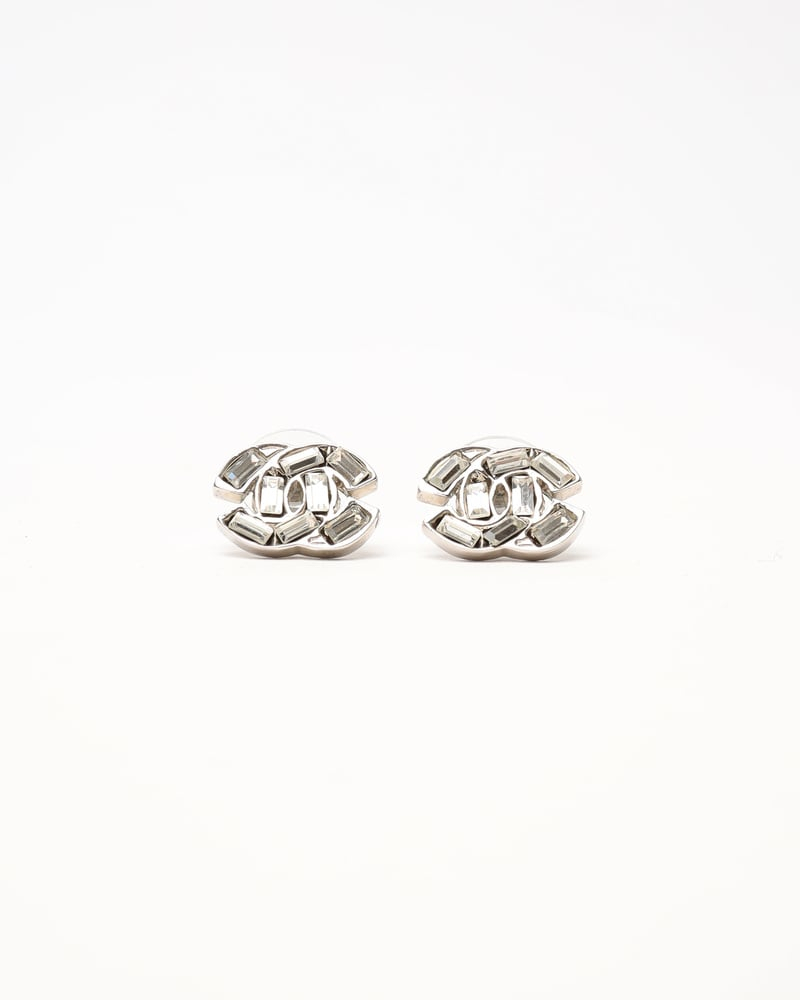 Chanel Coco Mark Rhinestone Earrings