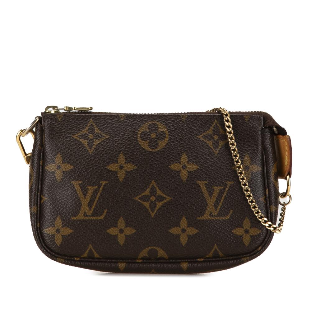 Louis Vuitton B Louis Vuitton Brown Monogram Canvas Canvas Monogram Mini Pochette Accessoires France