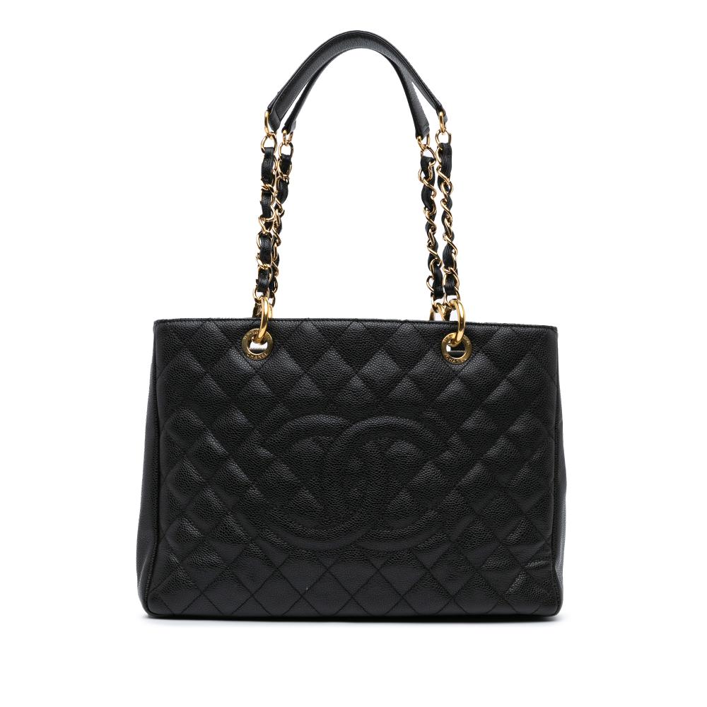 Chanel B Chanel Black Caviar Leather Leather Caviar Grand Shopping Tote Italy