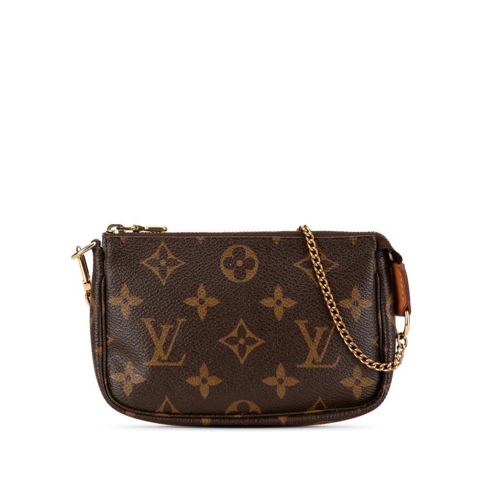 Louis Vuitton B Louis Vuitton Brown Monogram Canvas Canvas Monogram Mini Pochette Accessoires France