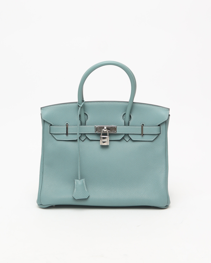 Hermès HERMÈS Birkin 30 Ciel Togo Bag