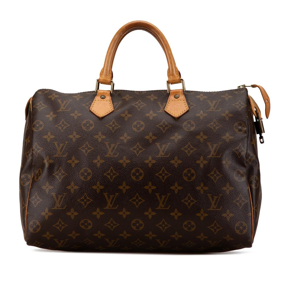 Louis Vuitton B Louis Vuitton Brown Monogram Canvas Canvas Monogram Speedy 35 France