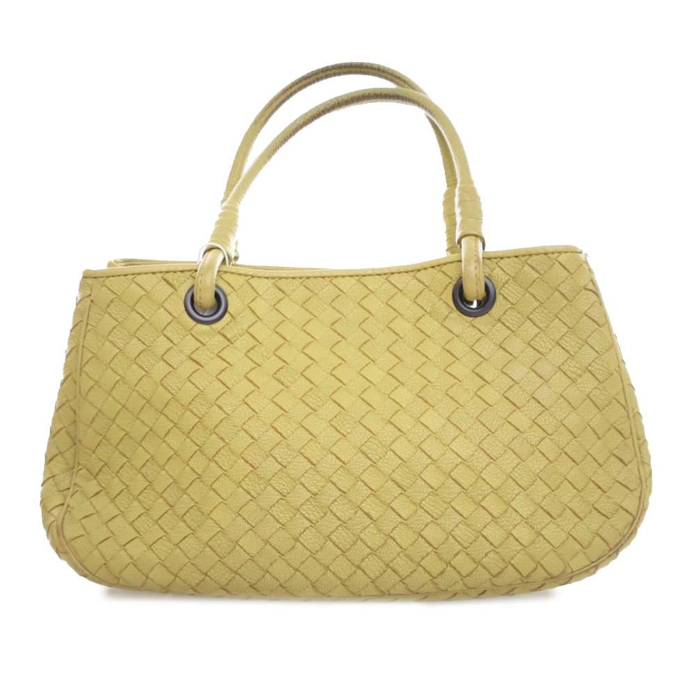 Bottega Veneta B Bottega Veneta Green Light Green Calf Leather Mini Intrecciato Tote Italy