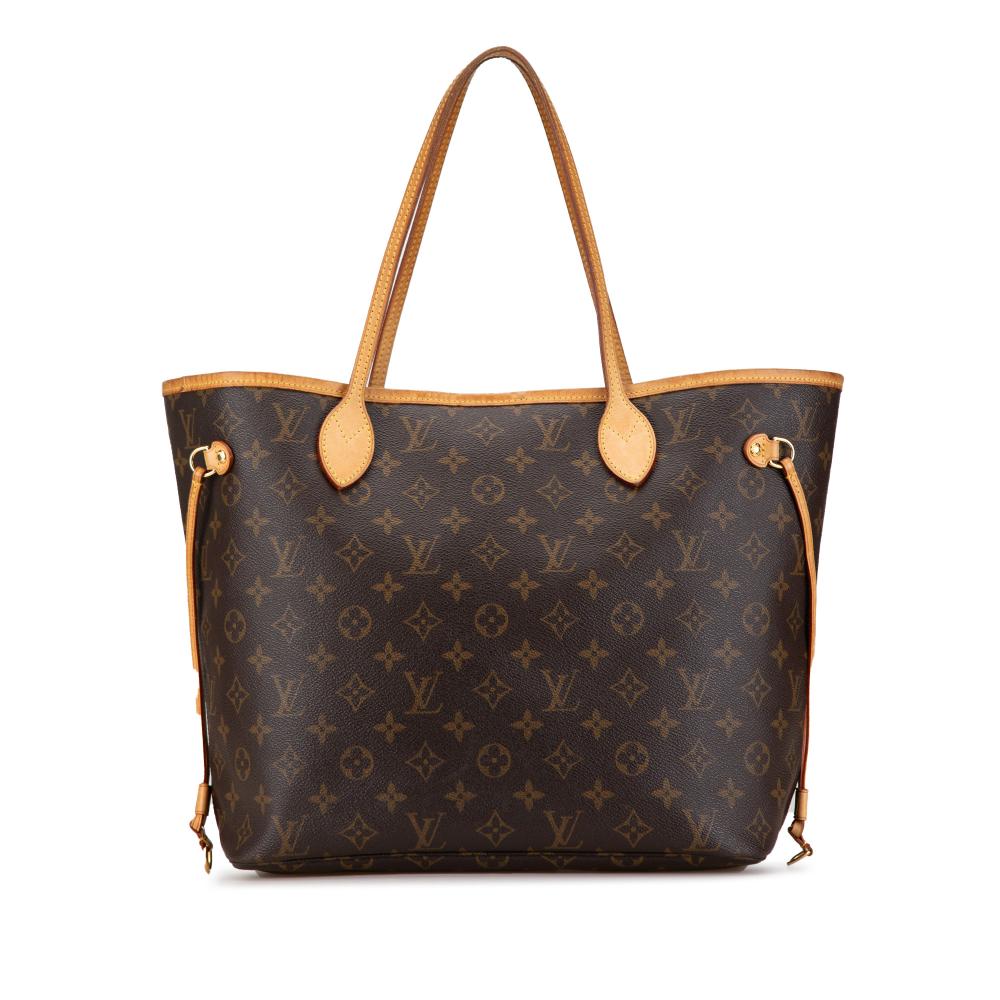 Louis Vuitton B Louis Vuitton Brown Monogram Canvas Canvas Monogram Neverfull MM France