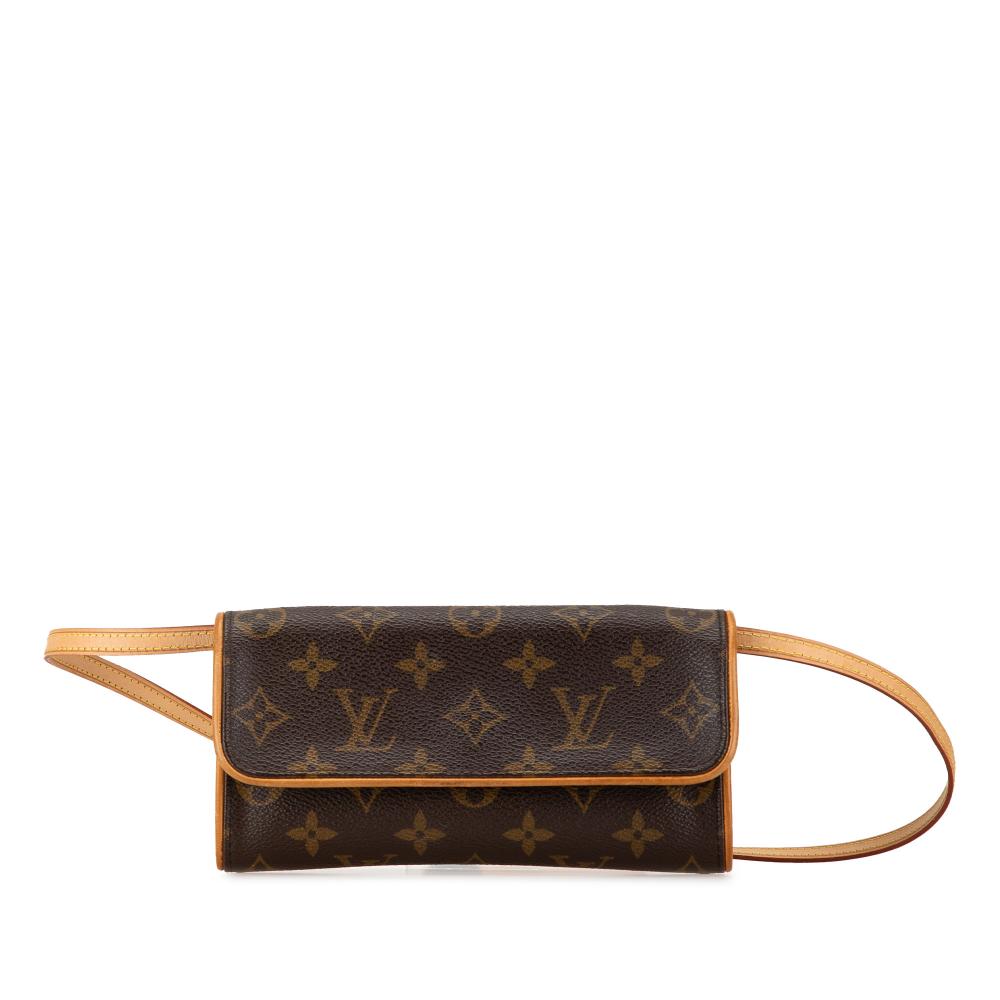 Louis Vuitton AB Louis Vuitton Brown Monogram Canvas Canvas Monogram Pochette Twin PM Spain