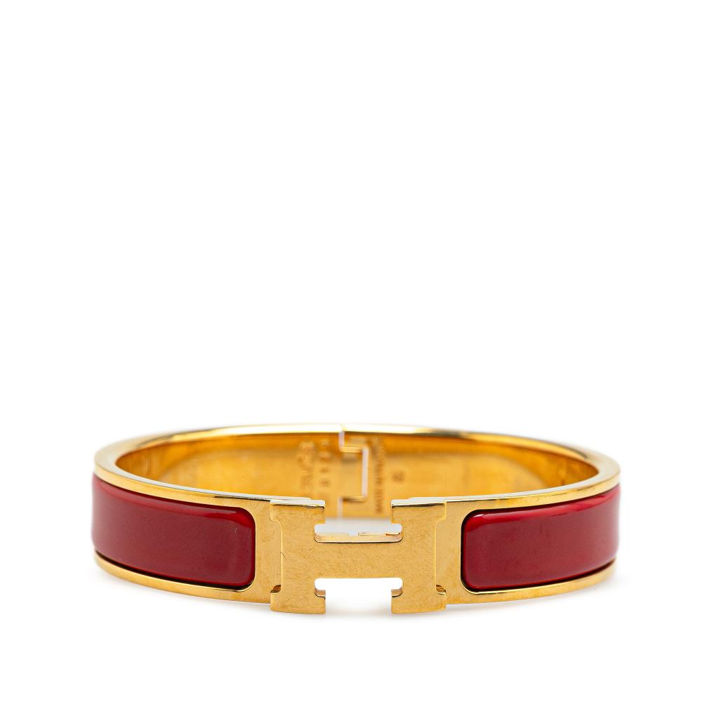 Hermès B Hermès Red Enamel Other Narrow Clic H Bracelet France