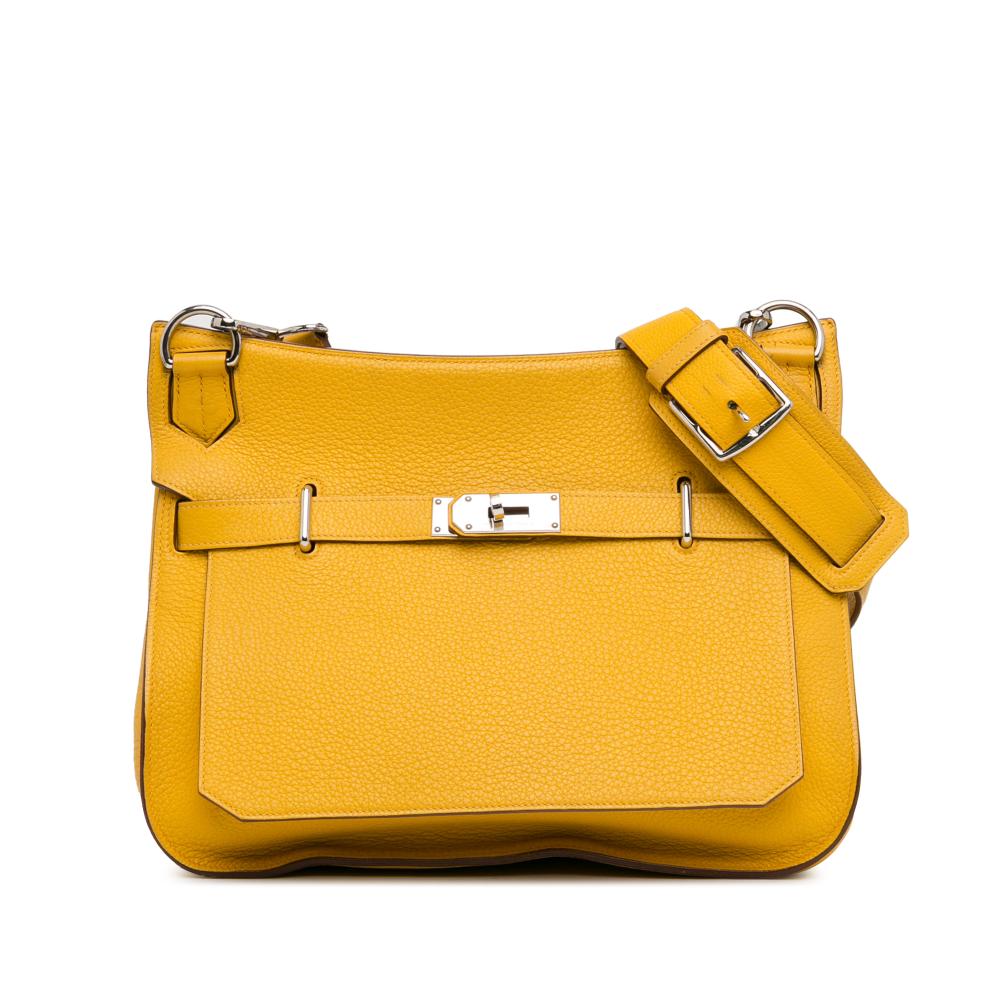 Hermès B Hermès Yellow Calf Leather Taurillon Clemence Jypsiere 34 France