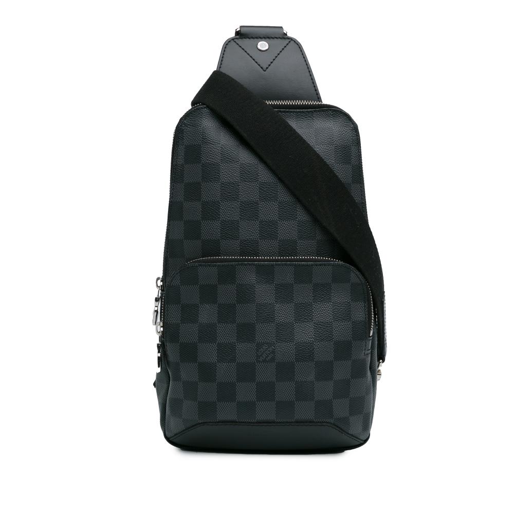 Louis Vuitton AB Louis Vuitton Black Damier Canvas Canvas Damier Graphite Avenue Sling Spain