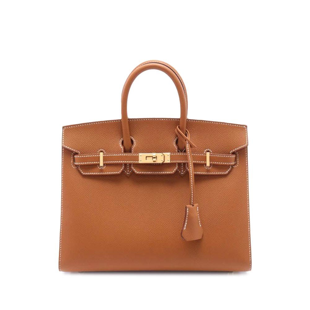 Hermès A Hermès Brown Calf Leather Togo Birkin Retourne 25 France