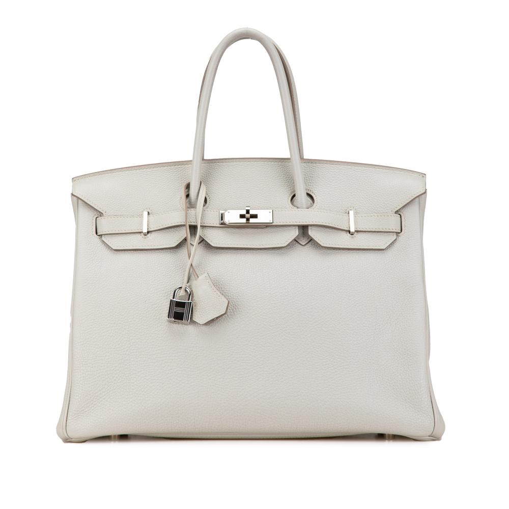 Hermès B Hermès Gray Light Gray Calf Leather Togo Birkin Retourne 35 France