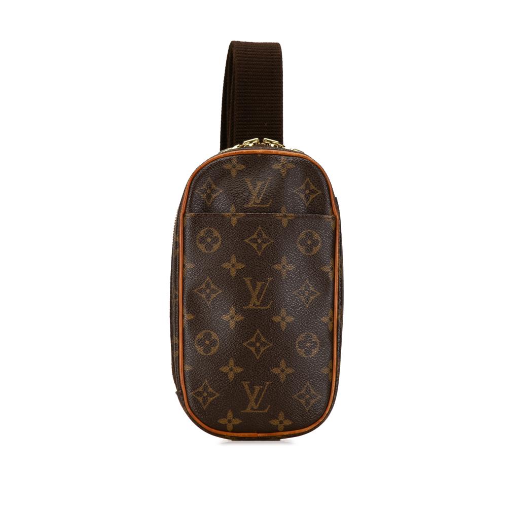 Louis Vuitton B Louis Vuitton Brown Monogram Canvas Canvas Monogram Pochette Gange Spain