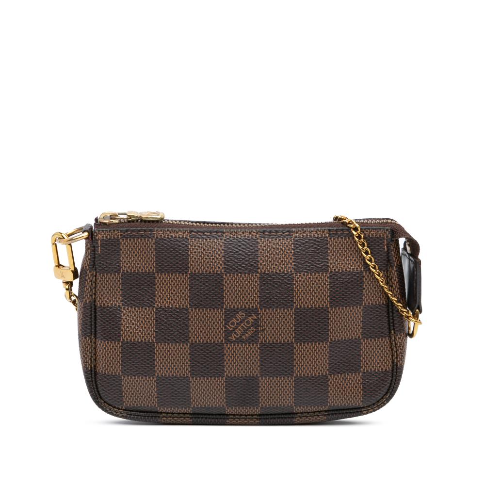 Louis Vuitton B Louis Vuitton Brown Damier Canvas Canvas Damier Ebene Mini Pochette Accessoires France